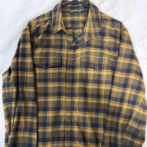 Arc'teryx Other - Arc'teryx Gryson Snap Button Down Black and Brown Plaid Shirt
